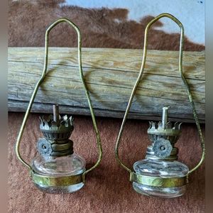 Vintage Mini Kerosene Oil Lamps Bundle